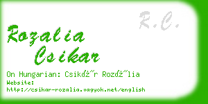 rozalia csikar business card